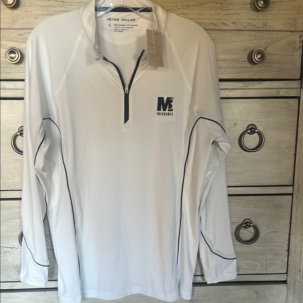 Peter Millar White Womens Long Sleeve Pullover